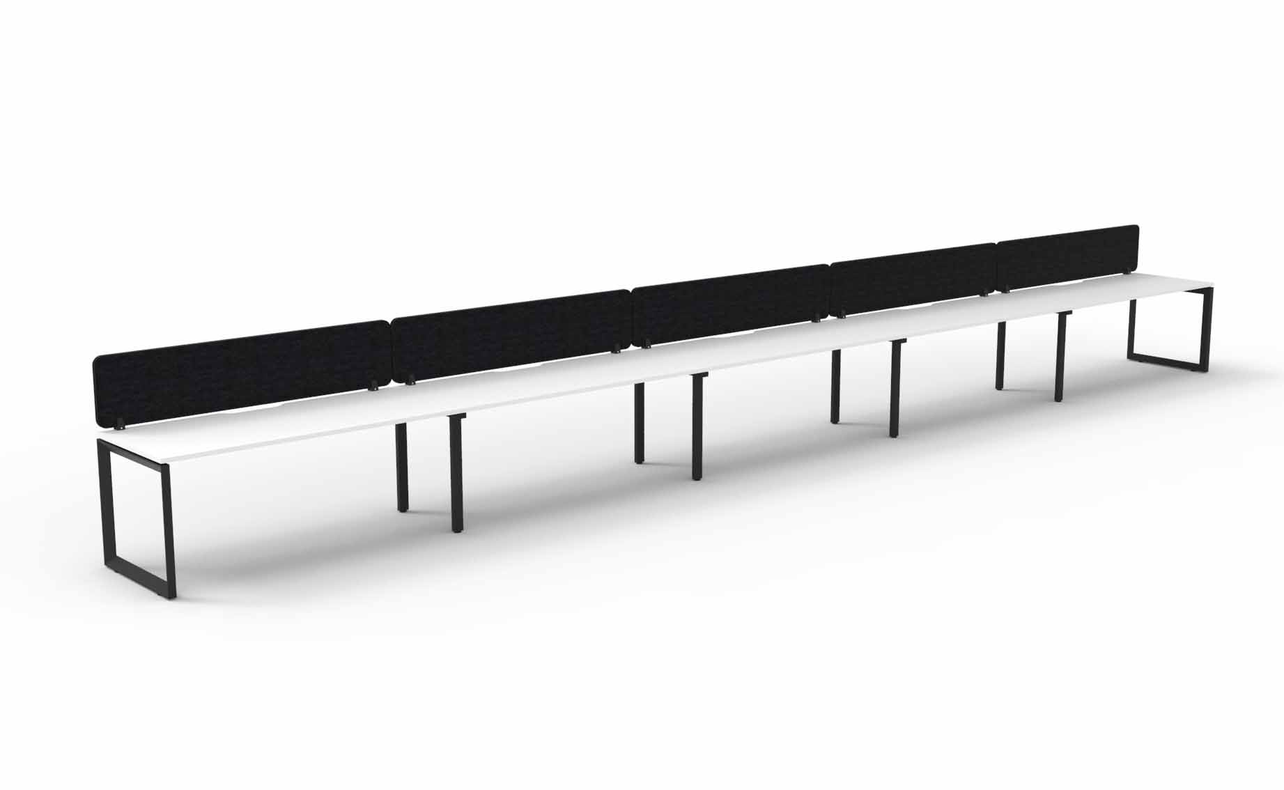 Loop 5 Person Single Sided Workstation - with Eco Screen